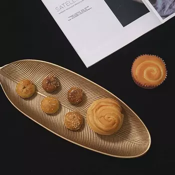 1 шт. Простая деревянная тарелка для закусок и конфет, органайзер для гостиной, домашнего обеденного стола, креативный золотой поднос, декоративные украшения