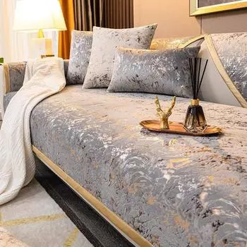 Нескользящий чехол для дивана 70*70cm коричневый