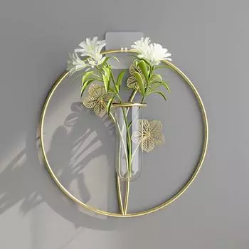 1 шт. Простая модная настенная гидропонная ваза железные украшения фон декоративная ваза для цветов