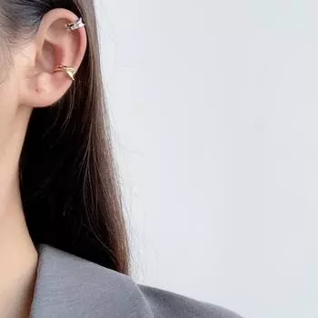 1 шт. Простая подлинная 925 пробы серебряная витая серьга-клипса без прокола гладкая волнистая пряжка для ушей предотвращает аллергию 10mm