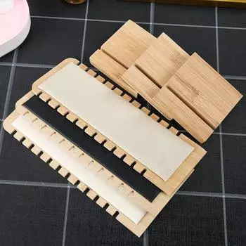 1 шт., простая рамка для дисплея ожерелья из цельного дерева, реквизит для ювелирных изделий, держатель для ожерелья, доска для дисплея чёрный