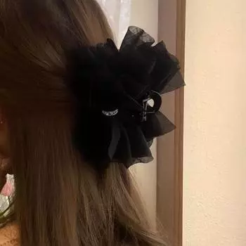 1 шт. простая серебристая проволока страз элегантный бант зажим, большой темперамент изысканная ткань затылок высокий класс заколка для волос