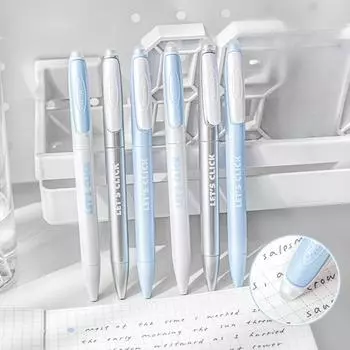 1 шт., простая студенческая стираемая гелевая ручка для девочек и мальчиков, креативная однотонная серия, канцелярская гелевая ручка 0,5 мм, черная ручка для письма