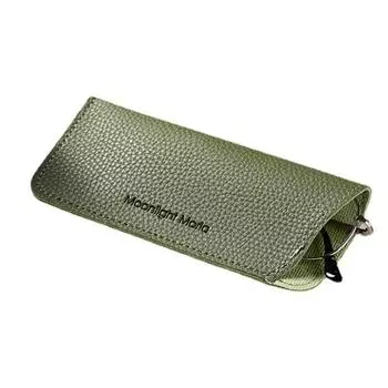 1 шт. Простая сумка для хранения очков, футляр для очков из искусственной кожи, сумка для очков серый