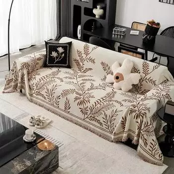 1 шт. Простое полотенце для дивана, цельный стиль, модная нескользящая подушка для дивана, универсальная для всех сезонов, декор для домашней мебели, гобелен 1seat 180x130cm хаки