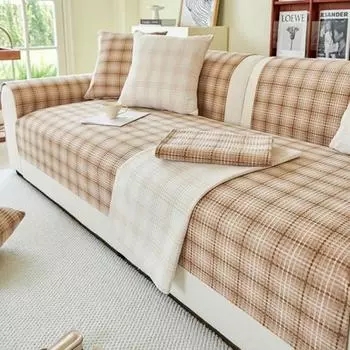 1 шт. Простой чехол для дивана из шенилла, машинная стирка, защита от царапин от кошек, подушка для дивана, всесезонный коврик для мебели из шенилла 1seat 70x70cm