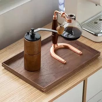 1 шт. Простой черный орех натуральный бытовой твердый деревянный поднос столовая посуда фруктовая тарелка лоток для хранения 20x20cm