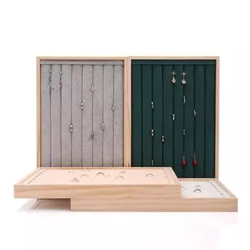 1 шт. Простой деревянный многоцветный поднос для колец, поднос для хранения украшений, поднос для колец и сережек