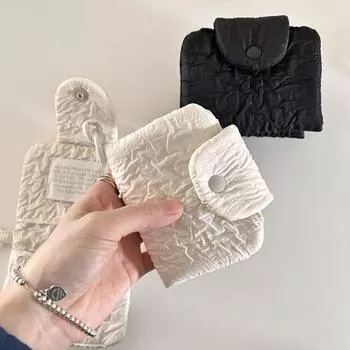 1 шт., простой кошелек для карточек для женщин и девочек, модный шикарный бежевый, черный цвет, студенческий кошелек для карточек, мини-портативный милый мешок для хранения монет