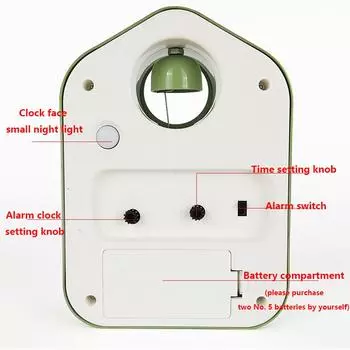 1 шт. простой металлический мультяшный кварцевый будильник, настольный для гостиной/прикроватный для спальни бесшумный ночник белый