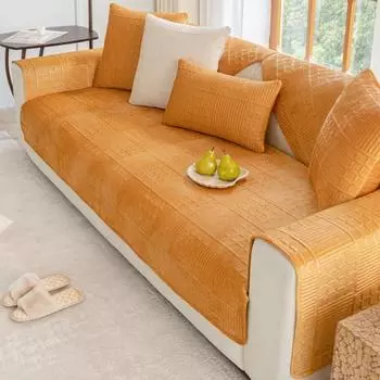 1 шт. Простой однотонный чехол для дивана, всесезонный, универсальный, противоскользящий, для гостиной, модная, разделенная на части, подушка для дивана 1seat 70x70cm