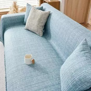 1 шт. Простой однотонный чехол для дивана, всесезонный, универсальный, мебельный, пылезащитный, ткань, универсальное одеяло, предметы домашнего декора 1seat 180x130cm коричневый