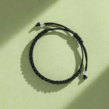 1 шт. Простой плетеный браслет из красной нити, счастливые браслеты Каббалы для защиты, удачи для успеха, амулет, ювелирные украшения, декор чёрный