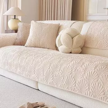 1 шт. Простой плюшевый коврик для дивана, все включено, 4 сезона, универсальная подушка для дивана, современная противоскользящая пылезащитная подушка для дома и гостиной, декор 1seat 70x70cm