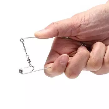 1 шт. простой в использовании взрывной крючок автоматически на крючке для рыбалки серебряный
