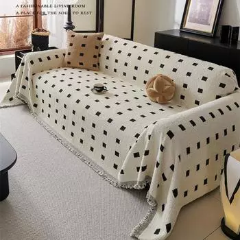 1 шт. Простые чехлы для диванов, бытовые, четырехсезонные, универсальные, антицарапающие коврики для дивана, модные, пылезащитные, для защиты кресел, полотенца 1seat 180x130cm коричневый