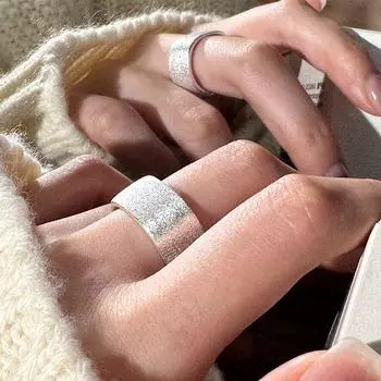 1 шт. Простые квадратные широкие кольца для женщин, пар, винтажные украшения для вечеринок, подарочные аксессуары, предотвращающие аллергию 17mm серебряный