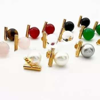 1 шт., простые серьги с жемчугом в французском стиле CE, женские, легкие, роскошные, высокого класса, маленькие, ароматные, стильные серьги, универсальные серьги для поездок на работу