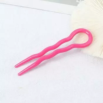 1 шт. Простые U-образные волнистые заколки для волос Женские заколки для волос Модные заколки для вьющихся волос Заколка-палочка Средняя заколка для волос Аксессуары для волос