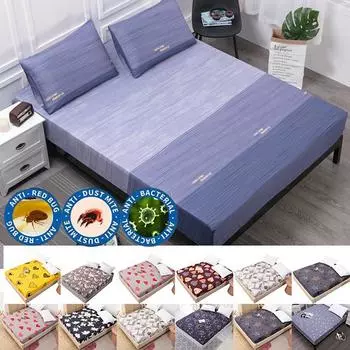 1 шт., простыня с принтом из полиэстера, наматрасник с четырьмя углами и резинкой, стеганый защитный чехол для кровати, простыня без наволочки 80X200cmX25cm