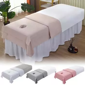 1 шт. простыня салонный защитный чехол открывающееся отверстие полиэстер массажная терапия массажные покрывала спа красота покрывало для кровати быстросохнущее 50x80cm белый