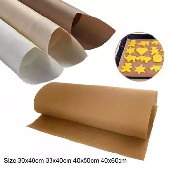 1 шт. Противень для выпечки 40x60 см или 30x40 см, многоразовый, антипригарный, маслостойкий, бумага для выпечки, термостойкий противень для духовки, коврик для барбекю Coffee 300x400mm||Coffeex300x400mm