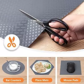 1 шт. противоскользящая накладка с ромбовидным узором, водонепроницаемые подкладки для кухни, влагостойкая и маслостойкая накладка для шкафа, коврик для посуды 30.5x150cm серый