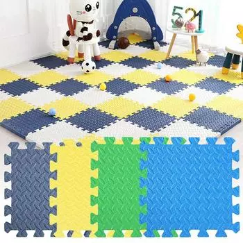 1 шт. противоскользящий мягкий коврик для ползания, детский игровой коврик для дома, декоративный коврик из вспененного ЭВА, противоскользящий коврик тёмно-синий
