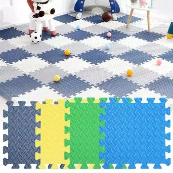 1 шт. противоскользящий мягкий коврик для ползания, детский игровой коврик для дома, декоративный коврик из вспененного ЭВА, противоскользящий коврик тёмно-синий