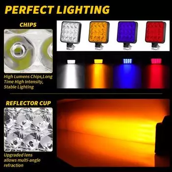 1 шт. прожектор рабочий свет 12 В 48 Вт 16 светодиодов ABS+светодиоды высокой интенсивности грузовик внедорожный трактор водонепроницаемые сменные аксессуары белый