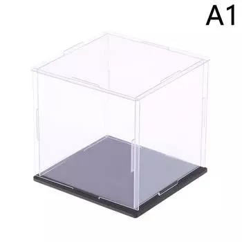 1 шт. прозрачная акриловая витрина для хранения пылезащитная витрина для кукол/игрушек/предметов коллекционирования 22 размера 10x10x10cm