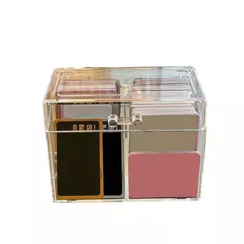 1 шт. Прозрачная коробка для фотокарточек, органайзер для хранения карточек с пластиковой крышкой 1grid