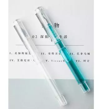 1 шт. Прозрачная перьевая ручка с чернилами Crystal Impression Тонкое перо для письма Канцелярские школьные принадлежности