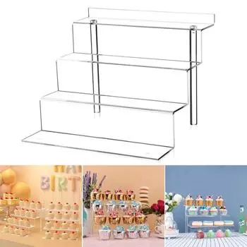 1 шт. Прозрачная подставка для хранения кексов, 3-4 яруса, акриловая кукла