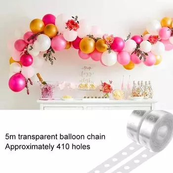 1 шт. прозрачная практичная свадебная праздничная многофункциональная пряжка для воздушных шаров декоративная цепочка декоративная цепочка для воздушных шаров цепочка арка 5M