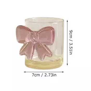 1 шт. прозрачная стеклянная чашка Ceative с розовым бантом для милой девушки, симпатичная стеклянная кружка, декор для лучшей подруги N9I3 A-400ml