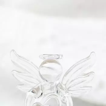 1 шт., прозрачная стеклянная ваза для цветов в форме ангела, подвесная ваза для растений, садовый декор
