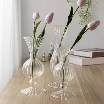 1 шт., прозрачная стеклянная ваза, мебель, гидропонная цветочная композиция, домашний декор, украшение для рабочего стола C