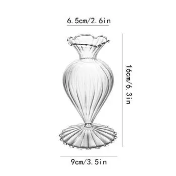 1 шт., прозрачная стеклянная ваза, мебель, гидропонная цветочная композиция, домашний декор, украшение для рабочего стола C
