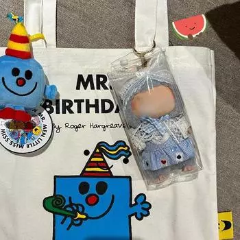 1 шт. прозрачная таинственная коробка брелок кошелек органайзер коробка кукол Лабубу сумка для хранения брелок сумка для хранения