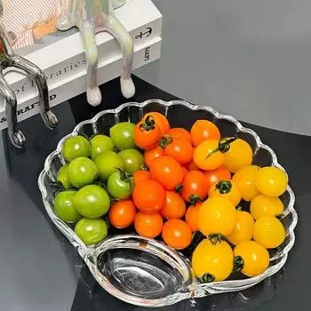 1 шт., прозрачная тарелка для пельменей с дисками для уксуса, блюда для уксуса, суши, завтрак, закуска из сухофруктов, блюдо для плевков в виде ракушек A