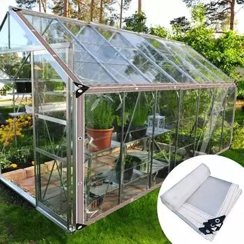 1 шт. прозрачная ткань полиэтиленовая пленка брезент пылезащитная утолщенная пластиковая ткань тепличная пленка пластиковая бумага