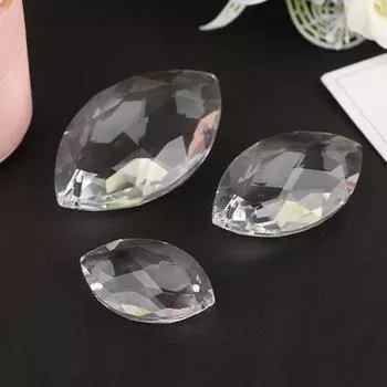 1 шт. прозрачные хрустальные подвески в виде конских глаз, стеклянные преломляющие призмы, ловец солнца, висящие для занавески, свадебной люстры, декора 38MM