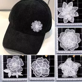 1 шт., прозрачные кружевные вышитые нашивки «сделай сам», железные или пришитые цветочные аппликации из органзы, бабочка I