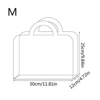 1 шт. прозрачные пакеты для упаковки букетов, портативные с ручкой, пакеты для упаковки цветов на День святого Валентина для свадьбы M