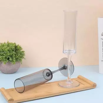 1 шт. прозрачный черный бокал для свадебной вечеринки тосты чашки шампанского пластиковые стаканы домашний бар бокалы для вина B