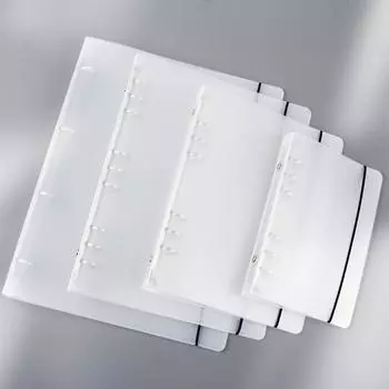 1 шт. Прозрачный цветной пластиковый клип-файл папка А5/А6/А7 блокнот с кольцевым механизмом планер-ежедневник школьная обложка для блокнота A6