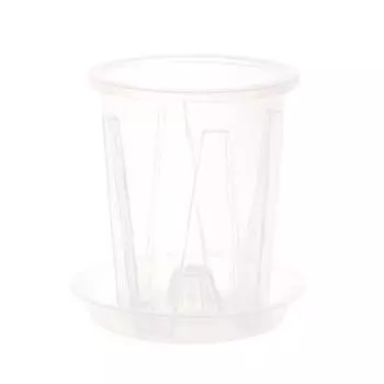 1 шт. прозрачный цветочный горшок для контроля корней с поддоном для посадки орхидеи фаленопсис с устьичным цветочным горшком для домашнего садоводства