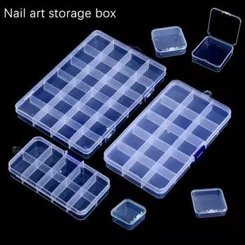 1 шт. прозрачный натуральный французский накладной акриловый нейл-арт дисплей для хранения ногтей коробка для самостоятельного изготовления