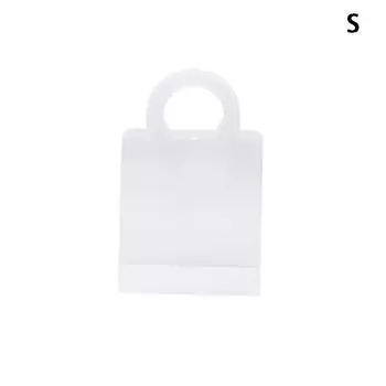 1 шт. прозрачный питомец свежий букет цветов сумочка упаковка цветов сумочка праздничная вечеринка роза упаковка портативная упаковочная сумка 17*18.5*8cm